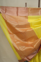 Neon Yellow Chanderi Silk Saree-SRNYCSS35