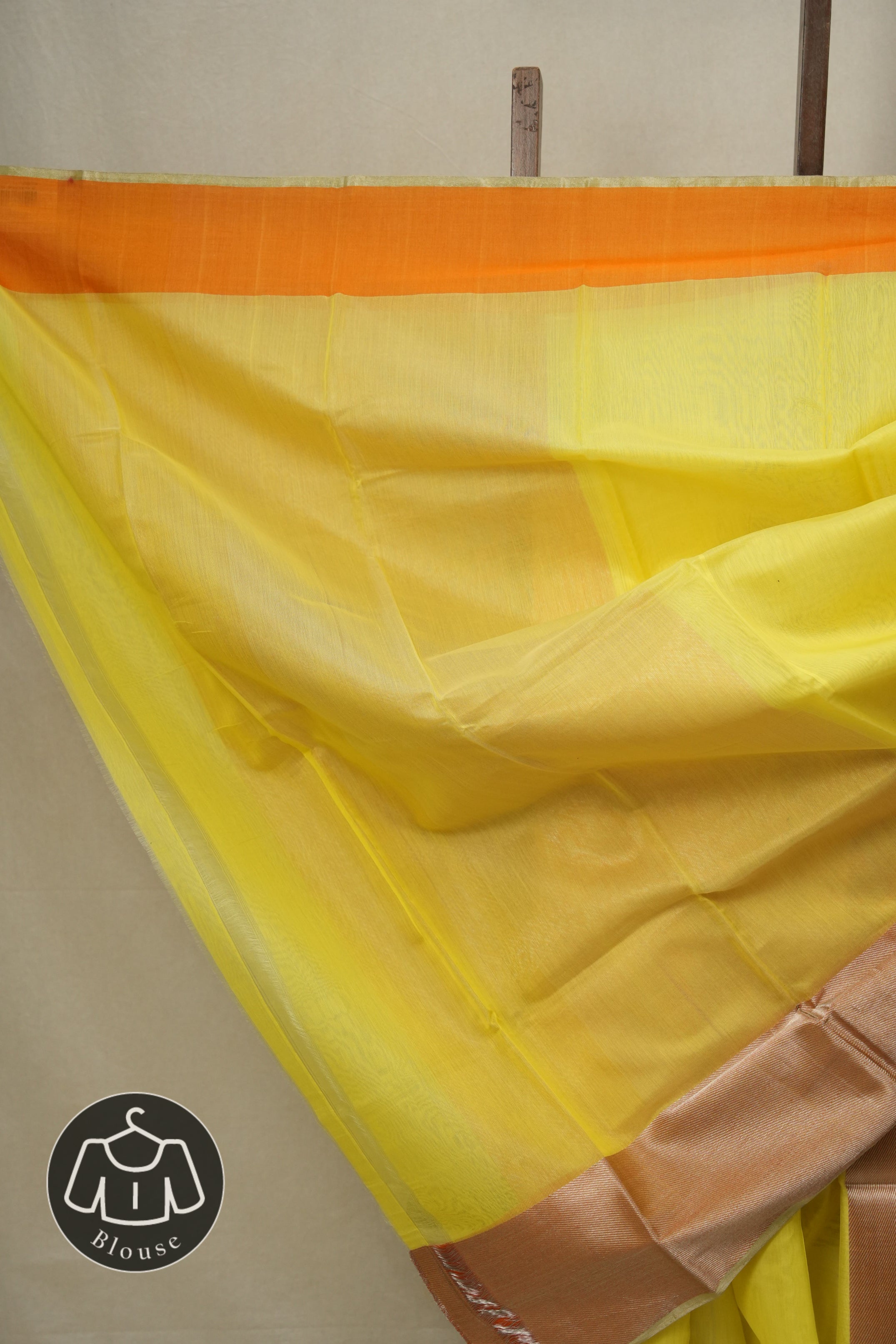 Neon Yellow Chanderi Silk Saree-SRNYCSS35