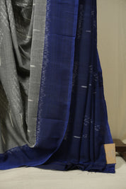 Grey Pochampalli Cotton Ikat Saree - SRGPCIS742