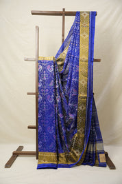 Navy Blue Rajkot Patola Silk Saree - SRNBRPSS558