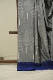 Grey Pochampalli Cotton Ikat Saree - SRGPCIS742