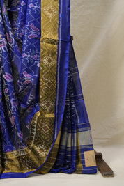 Navy Blue Rajkot Patola Silk Saree - SRNBRPSS558