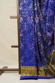 Navy Blue Rajkot Patola Silk Saree - SRNBRPSS558