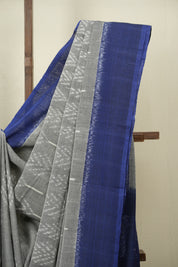 Grey Pochampalli Cotton Ikat Saree - SRGPCIS742