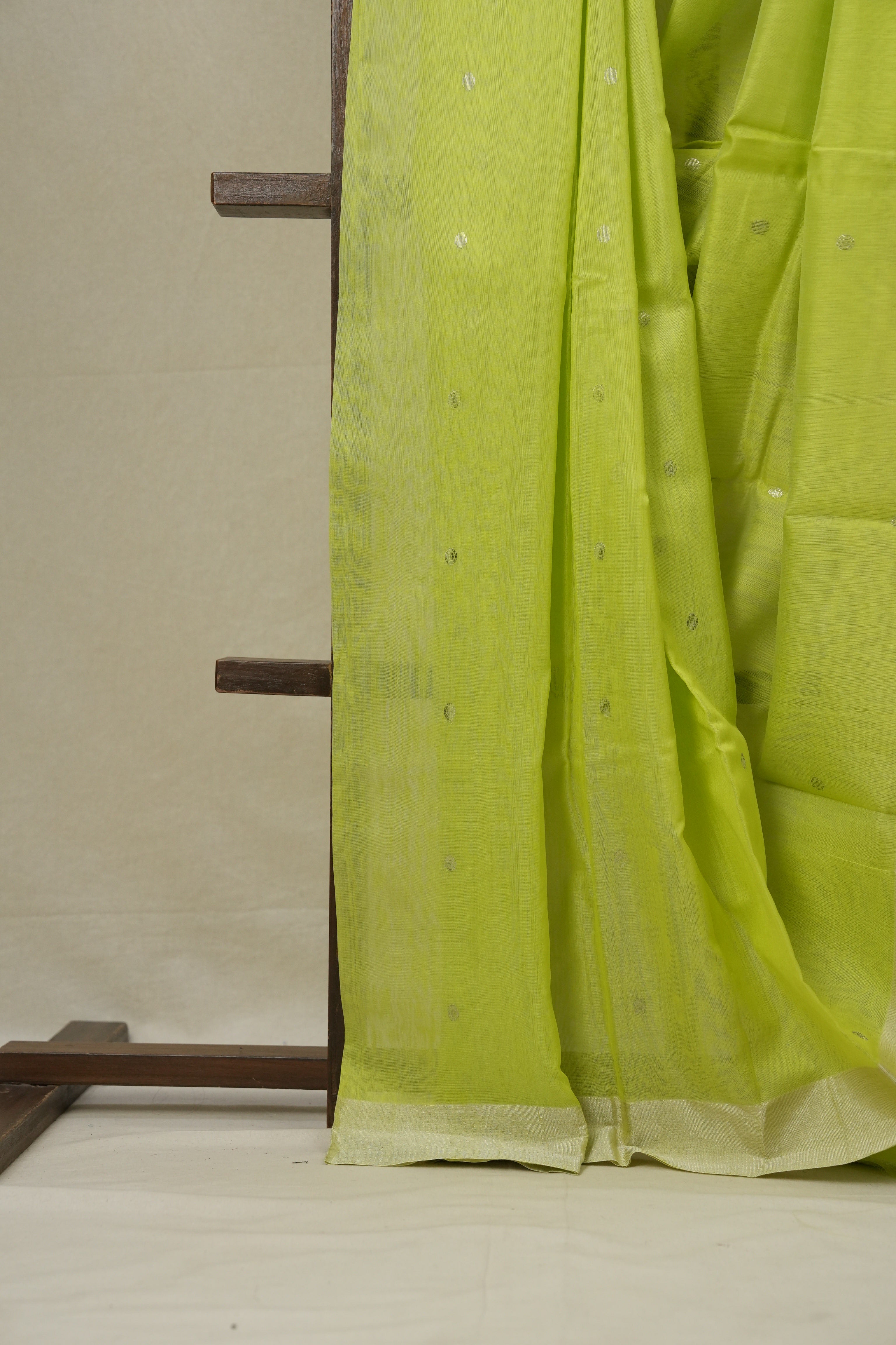 Pista Green Chanderi Cotton Silk Saree -SRPGCSS98
