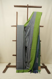 Green - Blue Cotton IIkal Saree - SRGBCIS1113