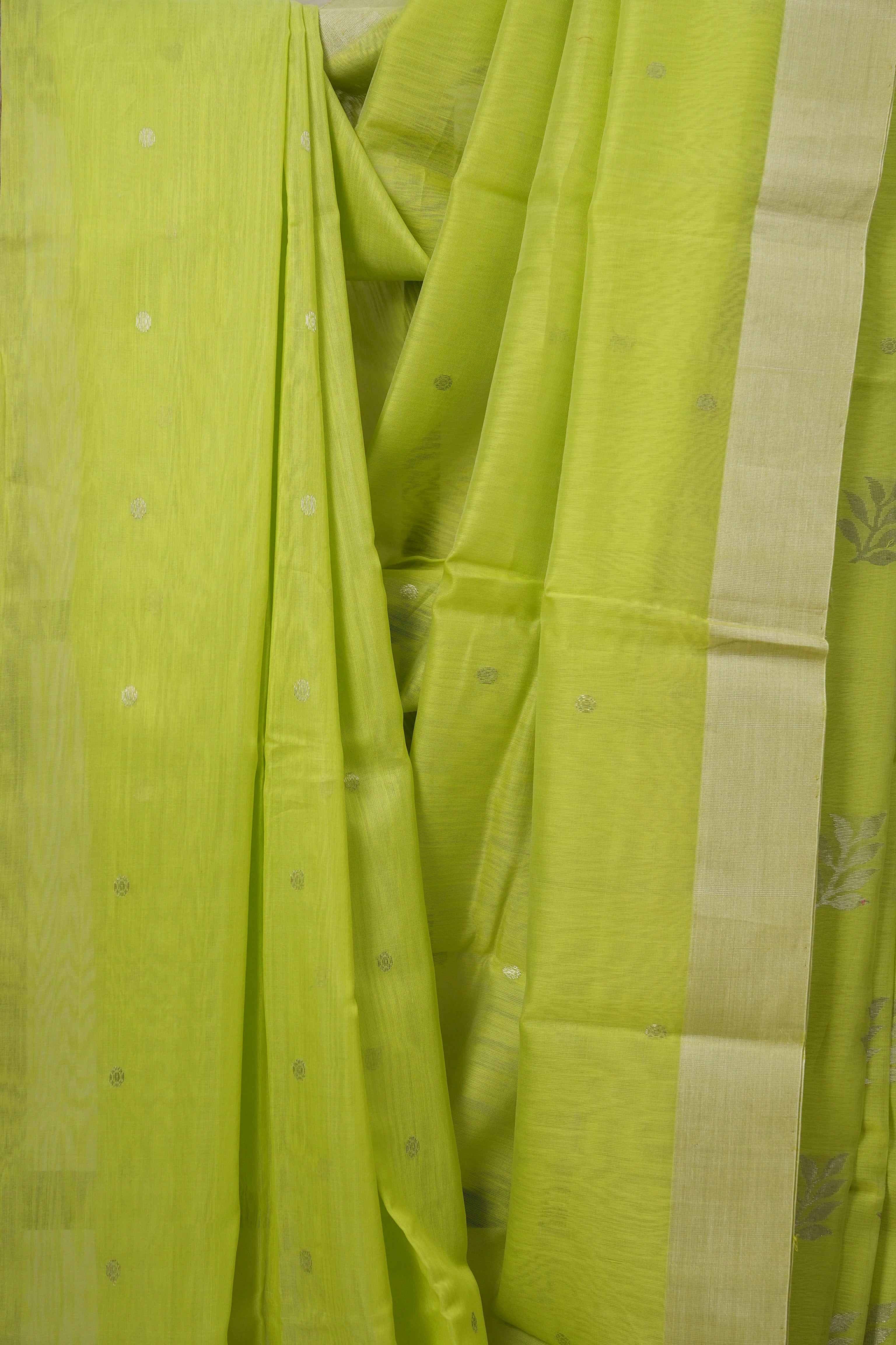 Pista Green Chanderi Cotton Silk Saree -SRPGCSS98