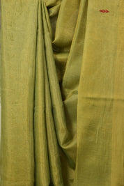 Gold Green Tissue Linen Jamdani Saree - SRGRTLJS156