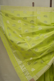 Pista Green Chanderi Cotton Silk Saree -SRPGCSS98