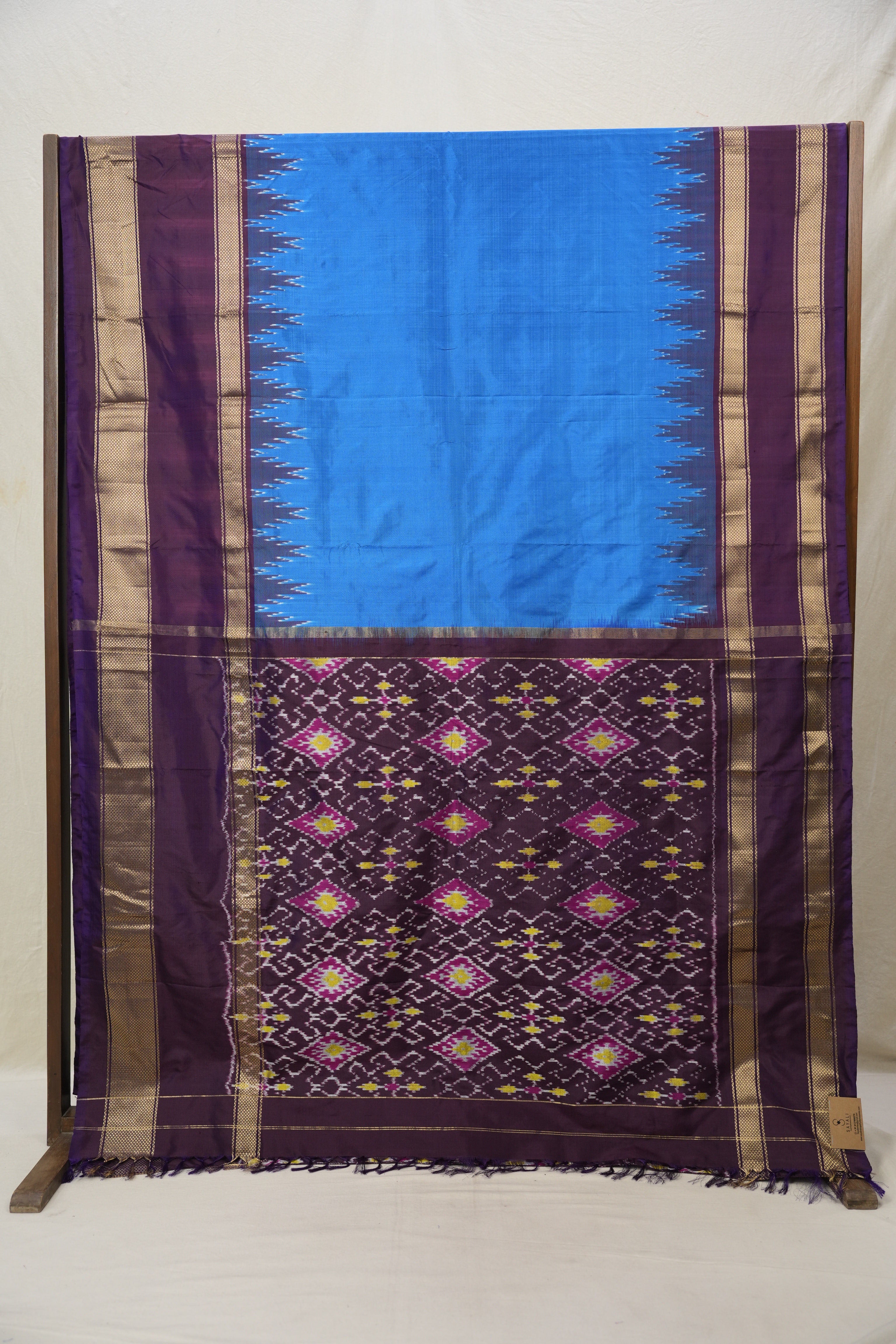 Deep Blue Pochampalli Silk Ikat Saree - SRDBPSIS265