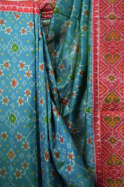 Aqua Blue Rajkot Patola Silk Saree - SRABRPSS561