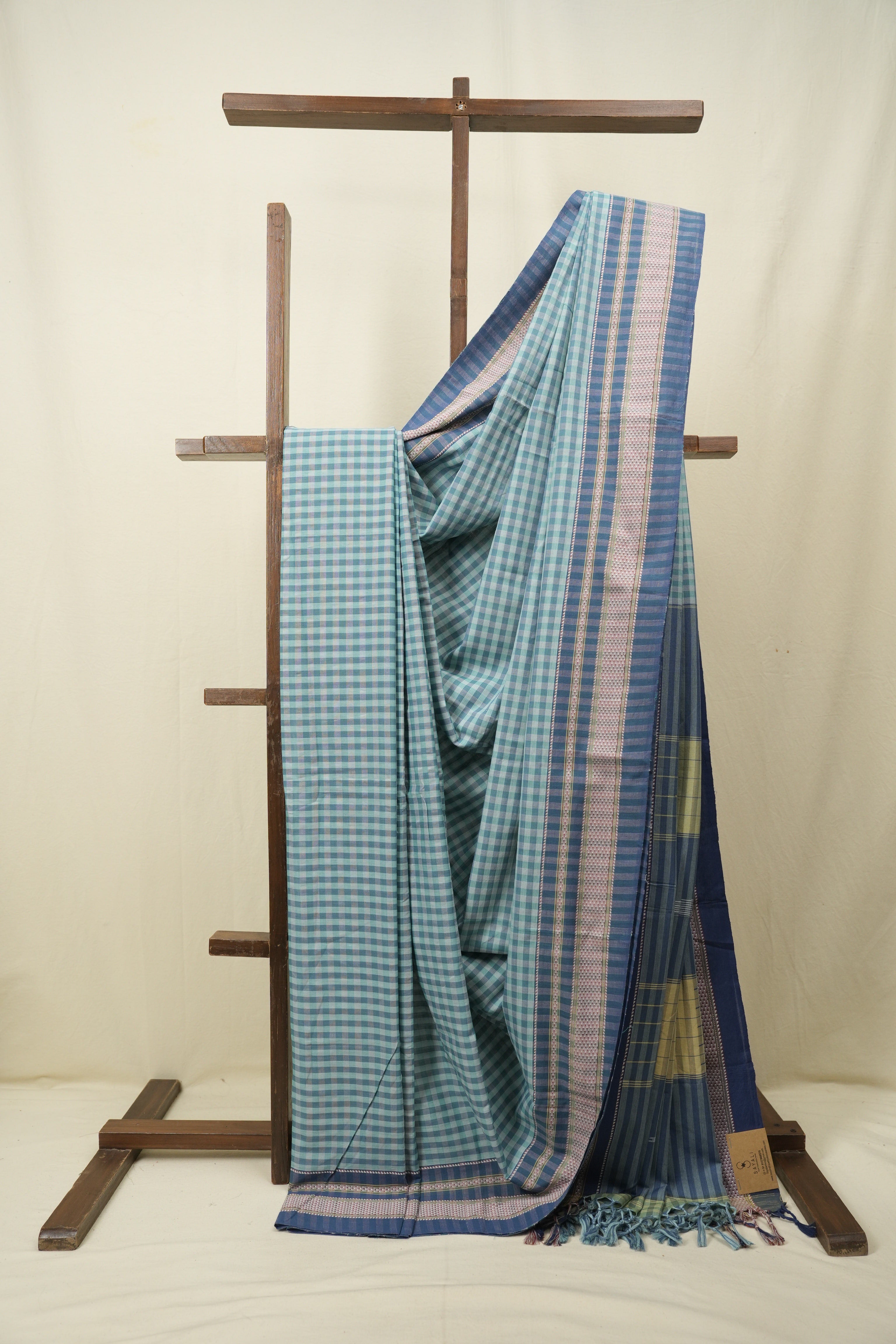 Blue Cotton IIkal Saree - SRBCIS1109