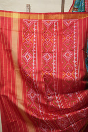 Aqua Blue Rajkot Patola Silk Saree - SRABRPSS561