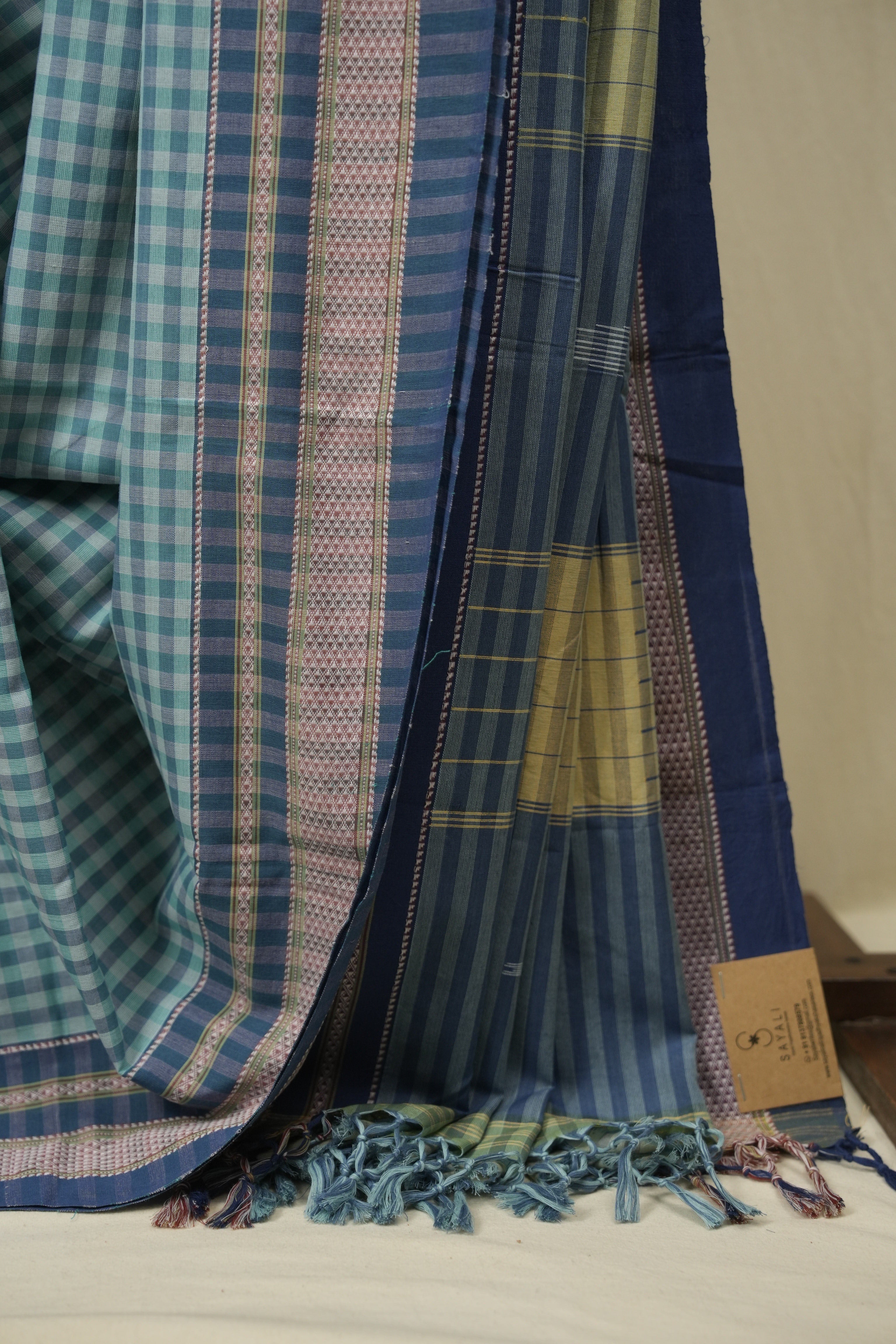 Blue Cotton IIkal Saree - SRBCIS1109