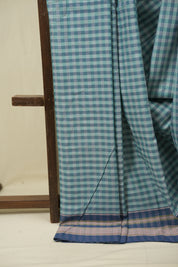 Blue Cotton IIkal Saree - SRBCIS1109