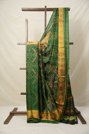 Deep Green Rajkot Patola Silk Saree - SRDGRPSS559