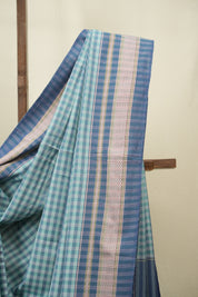 Blue Cotton IIkal Saree - SRBCIS1109