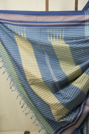 Blue Cotton IIkal Saree - SRBCIS1109