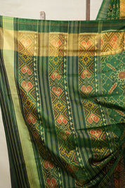 Deep Green Rajkot Patola Silk Saree - SRDGRPSS559