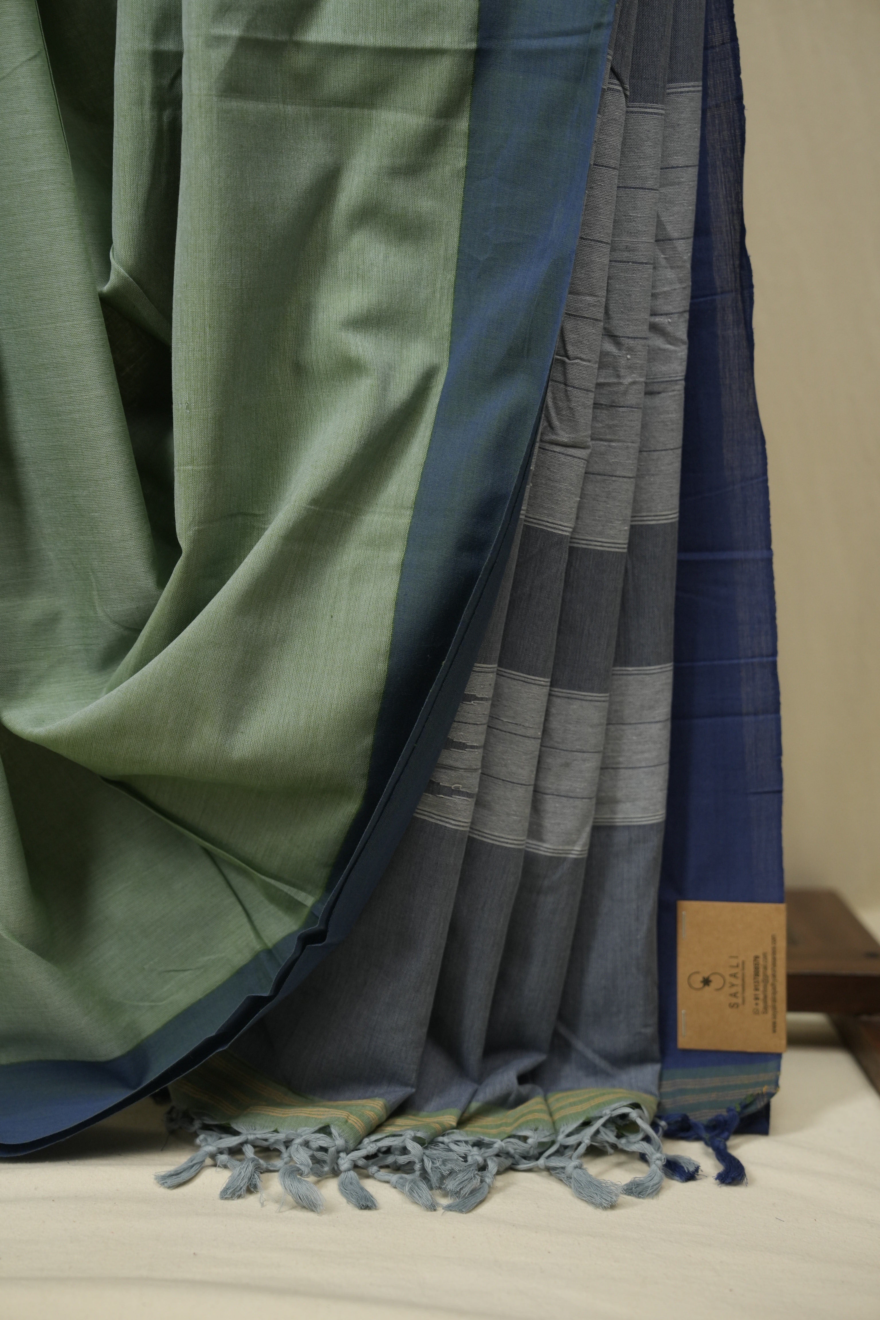 Mint Cotton IIkal Saree - SRMCIS1108