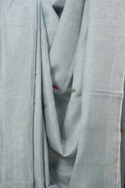 Blue Tissue Linen Jamdani Saree - SRBTLJS153
