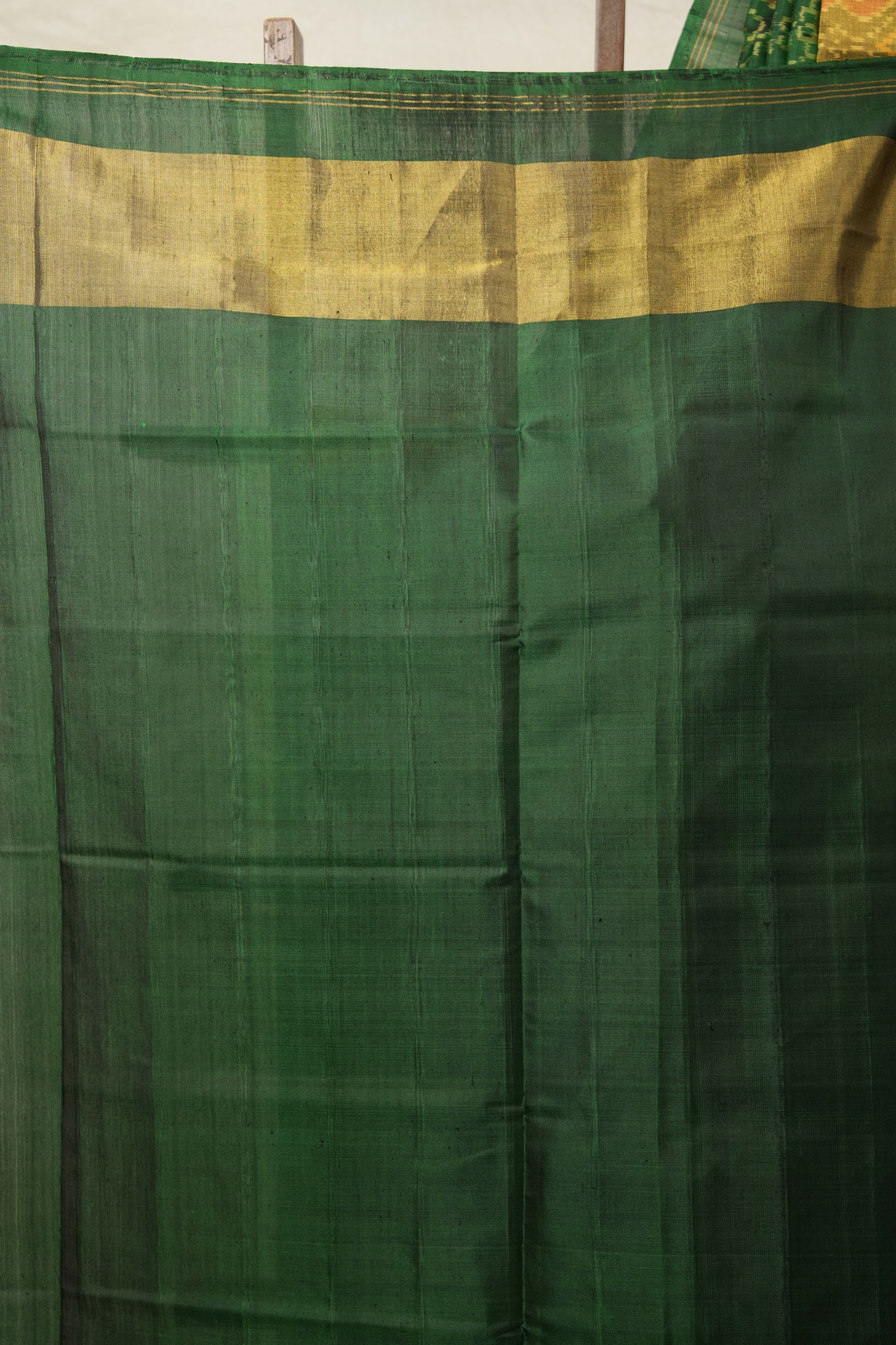 Deep Green Rajkot Patola Silk Saree - SRDGRPSS559
