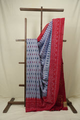 Blue Pochampalli Cotton Ikat Saree - SRBPCIS739