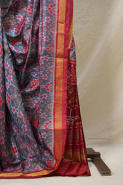 Sky Blue Rajkot Patola Silk Saree - SRSBRPSS560