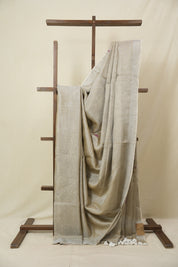 Sand Beige Tissue Linen Jamdani Saree - SRSBTLJS152