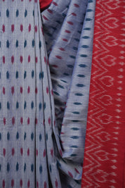 Blue Pochampalli Cotton Ikat Saree - SRBPCIS739