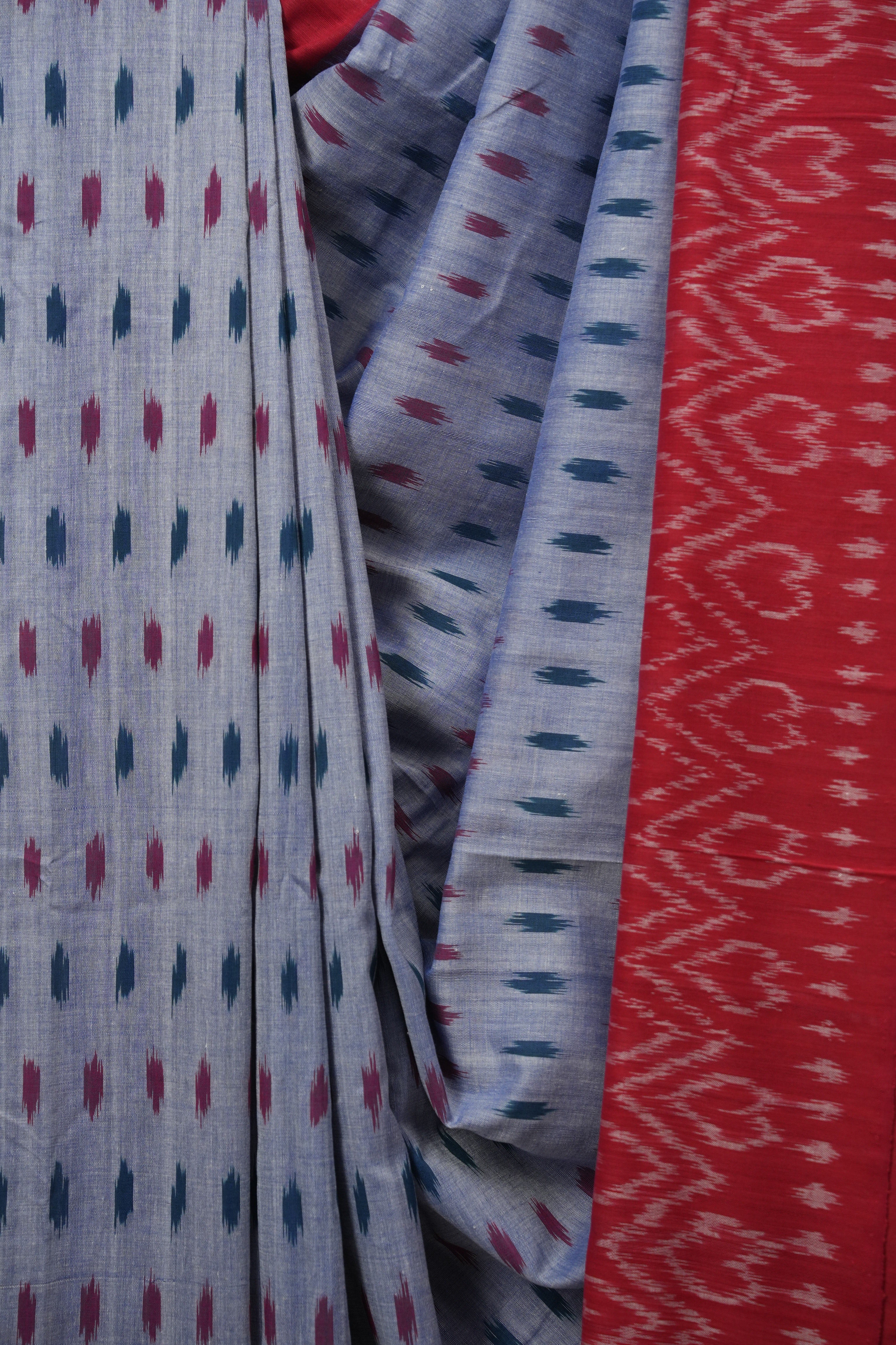 Blue Pochampalli Cotton Ikat Saree - SRBPCIS739