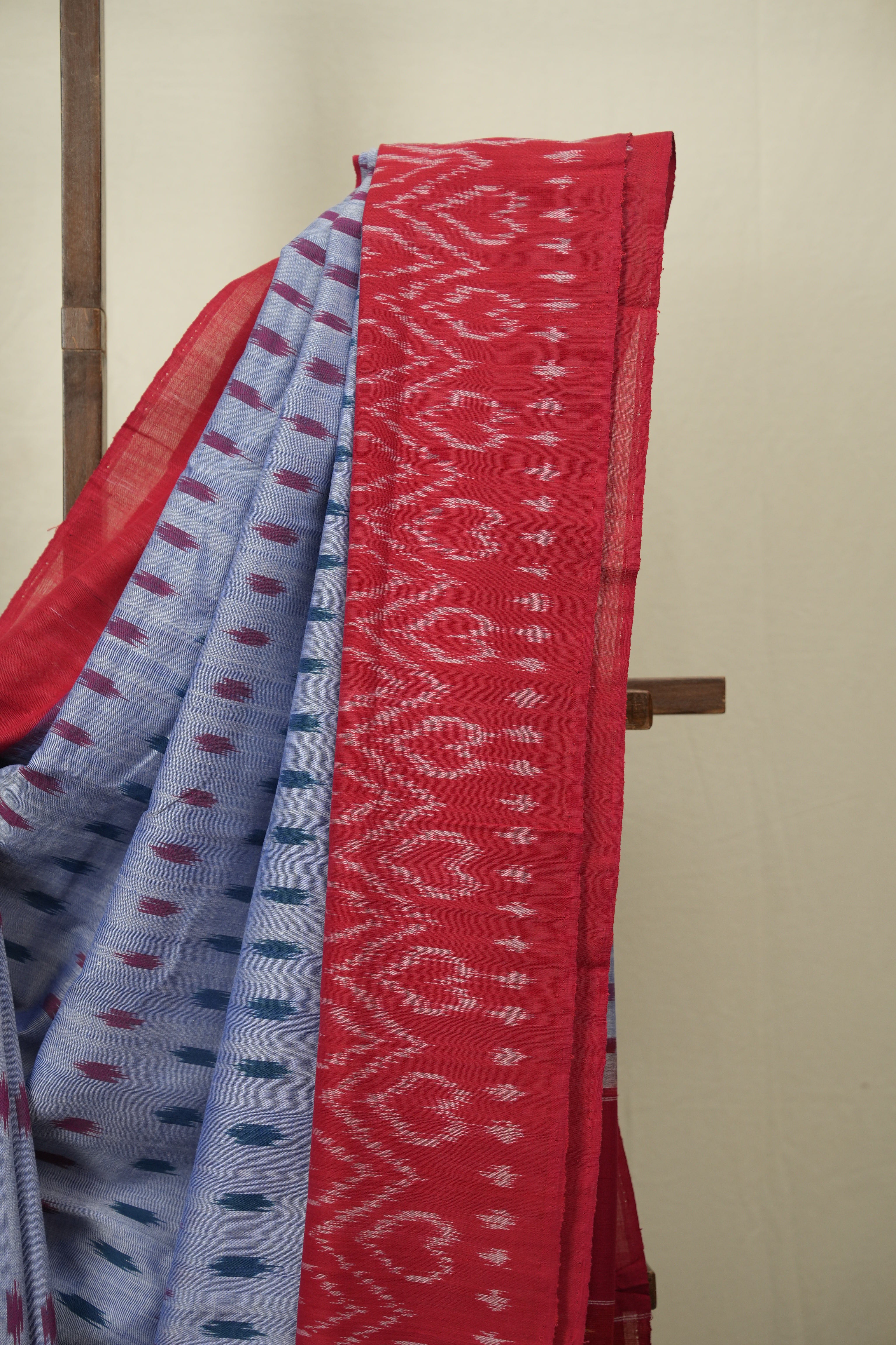 Blue Pochampalli Cotton Ikat Saree - SRBPCIS739