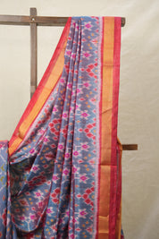 Sky Blue Rajkot Patola Silk Saree - SRSBRPSS560