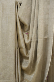Sand Beige Tissue Linen Jamdani Saree - SRSBTLJS152