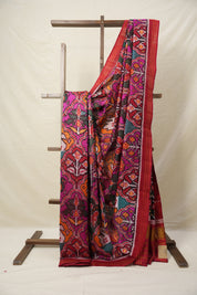 Red Pink Rajkot Patola Silk Saree - SRRPRPSS557