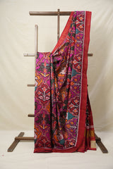Red Pink Rajkot Patola Silk Saree - SRRPRPSS557