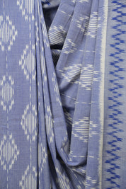 Blue Pochampalli Cotton Ikat Saree - SRBPCIS744