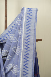 Blue Pochampalli Cotton Ikat Saree - SRBPCIS744