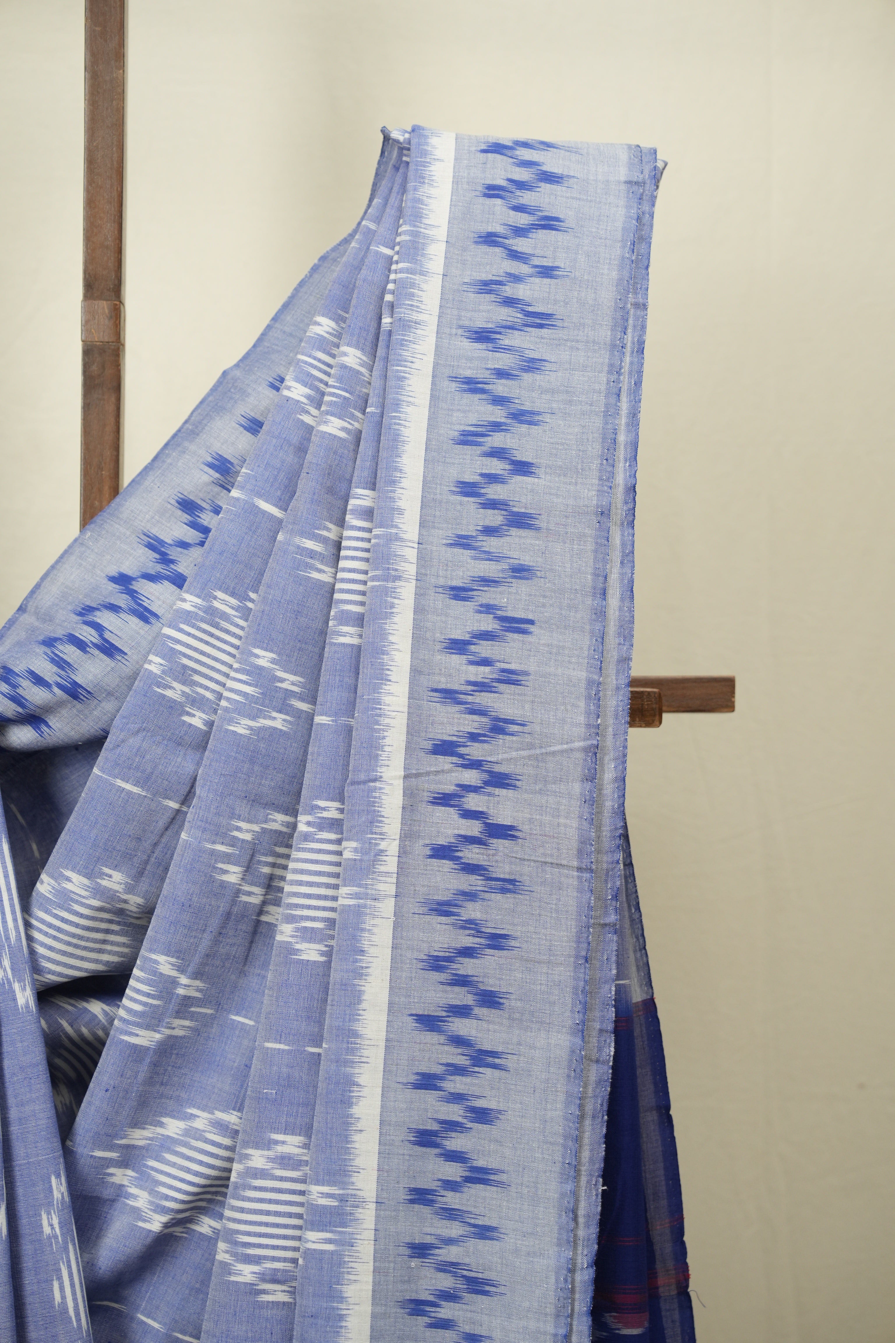 Blue Pochampalli Cotton Ikat Saree - SRBPCIS744
