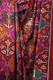 Red Pink Rajkot Patola Silk Saree - SRRPRPSS557