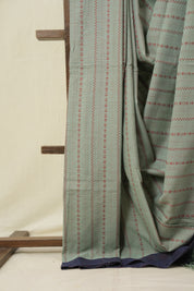 Seafoam Green Bengal Cotton Saree - SRSGBCS122