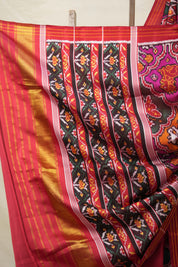 Red Pink Rajkot Patola Silk Saree - SRRPRPSS557