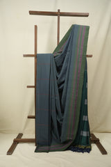 Dual Tone Blue Cotton IIkal Saree - SRDTBCIS1157