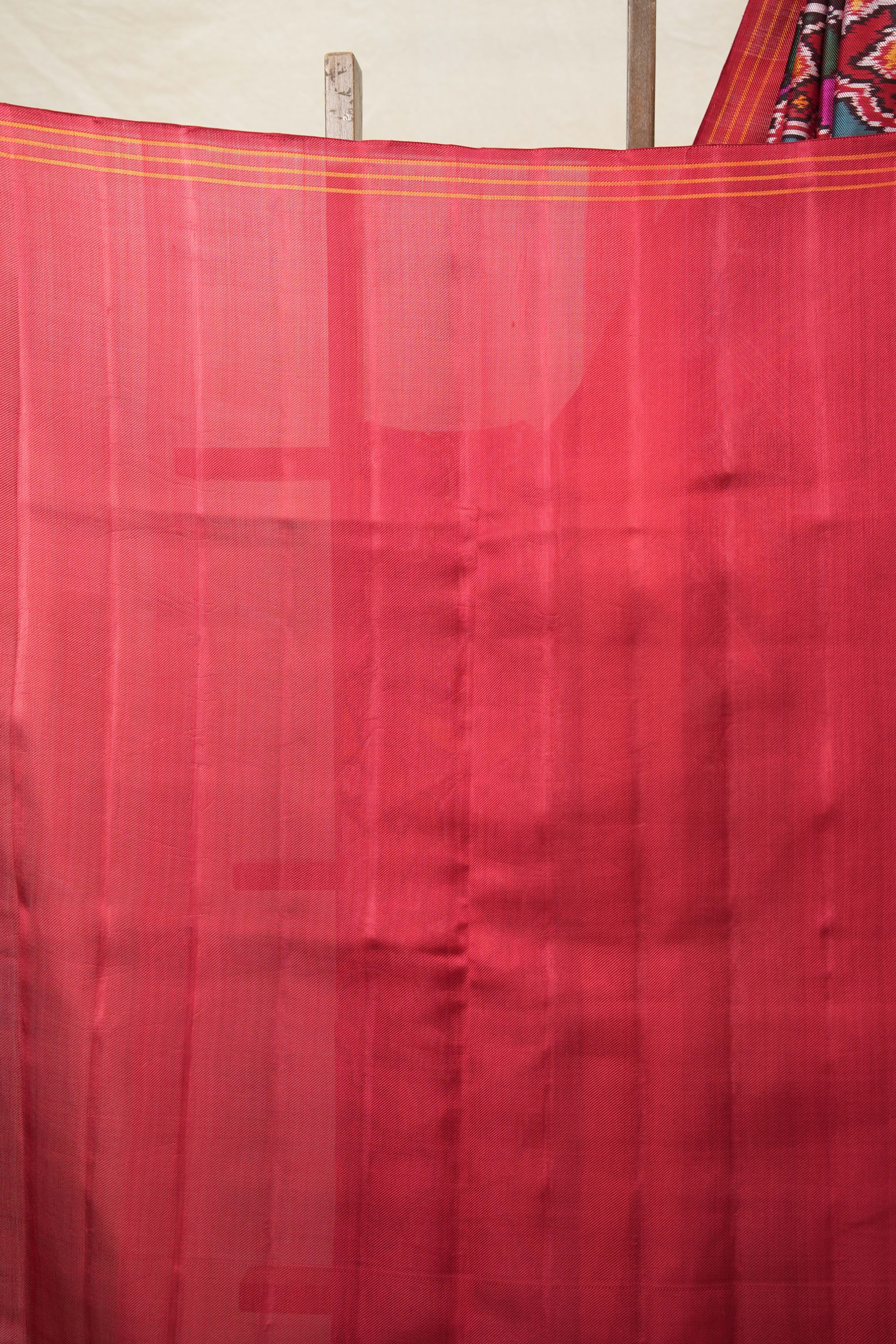 Red Pink Rajkot Patola Silk Saree - SRRPRPSS557