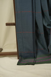 Dual Tone Blue Cotton IIkal Saree - SRDTBCIS1157