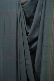 Dual Tone Blue Cotton IIkal Saree - SRDTBCIS1157