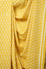 Yellow HBP Cotton Saree - SRYCS3047