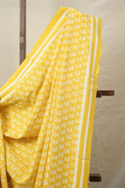 Yellow HBP Cotton Saree - SRYCS3047