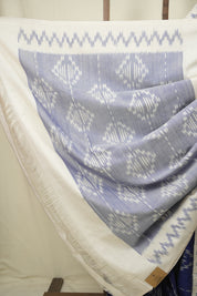 Navy Blue Pochampalli Cotton Ikat Saree - SRNBPCIS741