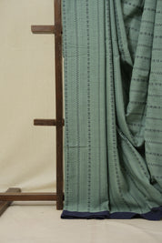 Seafoam Green Bengal Cotton Saree - SRSGBCS124
